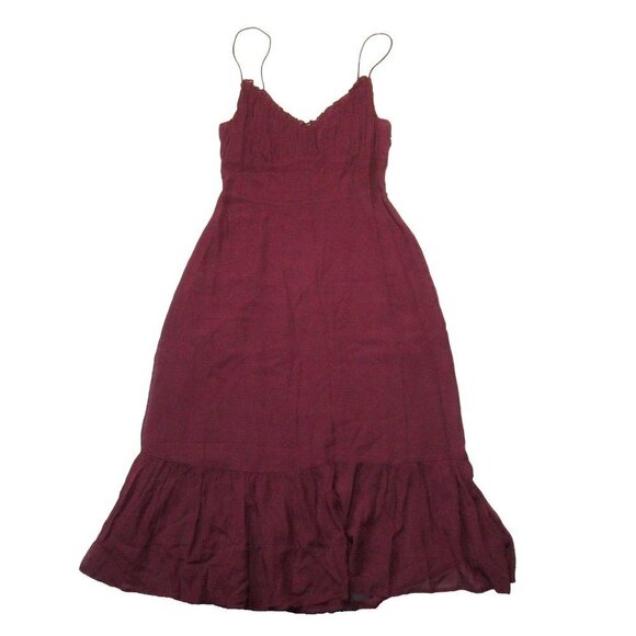 NWT Reformation Embry in Plum Tie Strap Georgette Midi Tank Dress 10 - Picture 2 of 6